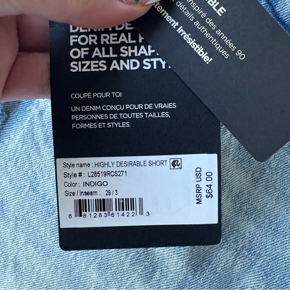 NWT High Rise Jean Shorts - Picture 4 of 5